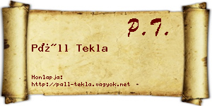 Páll Tekla névjegykártya